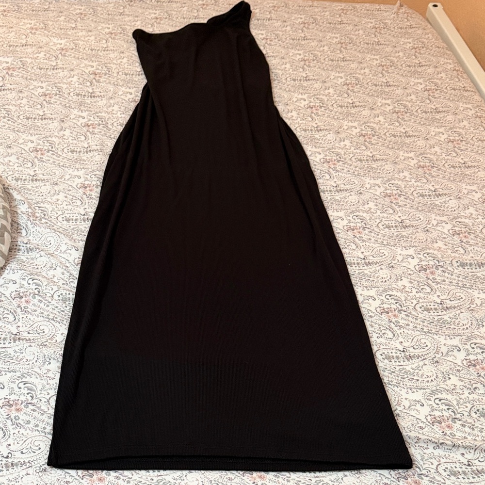 Free People Saturday Night Midi Classic Black Sleeveless Maxi Dress